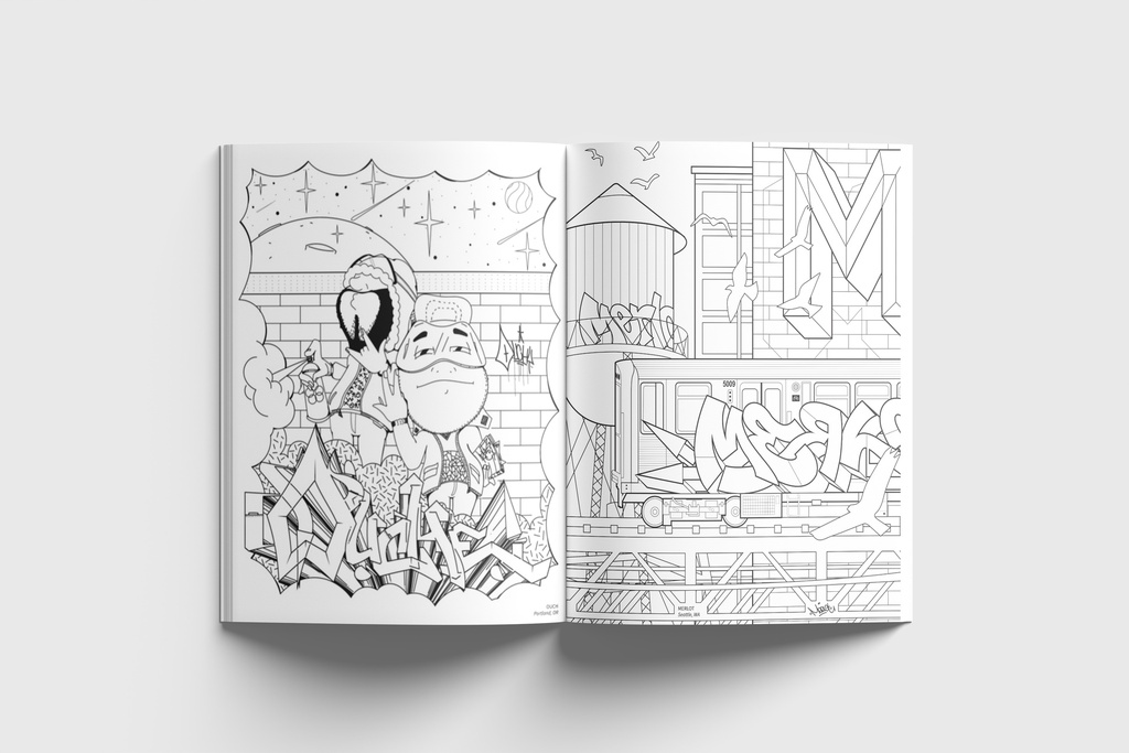 American Graffiti Coloring Book